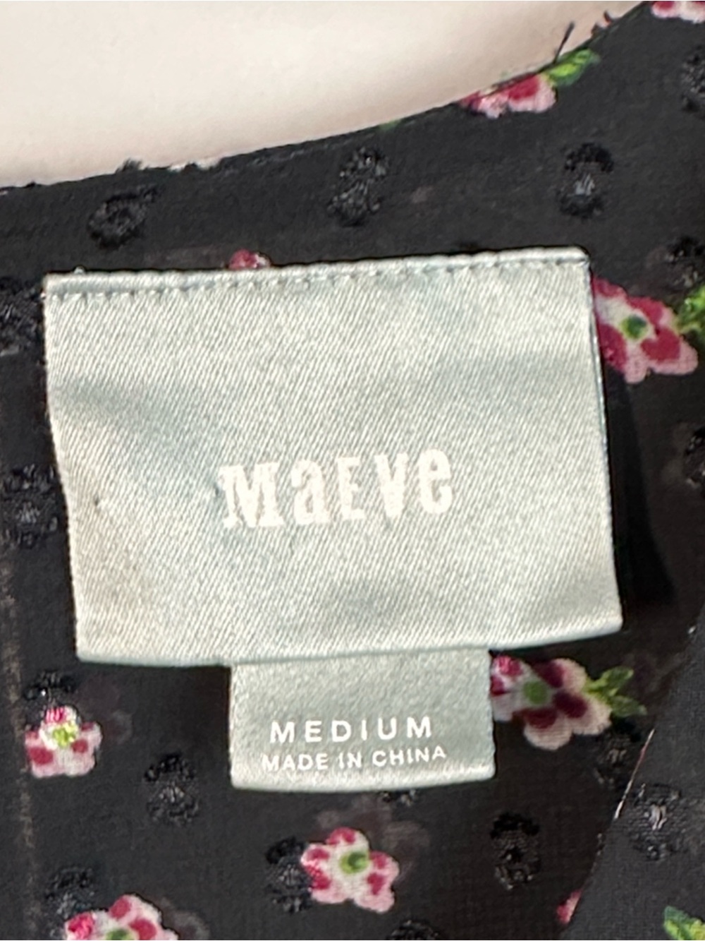 Maeve Anthropologie Black Floral Lace Blouse Size M Cottagecore Whimsigoth - Picture 5 of 11